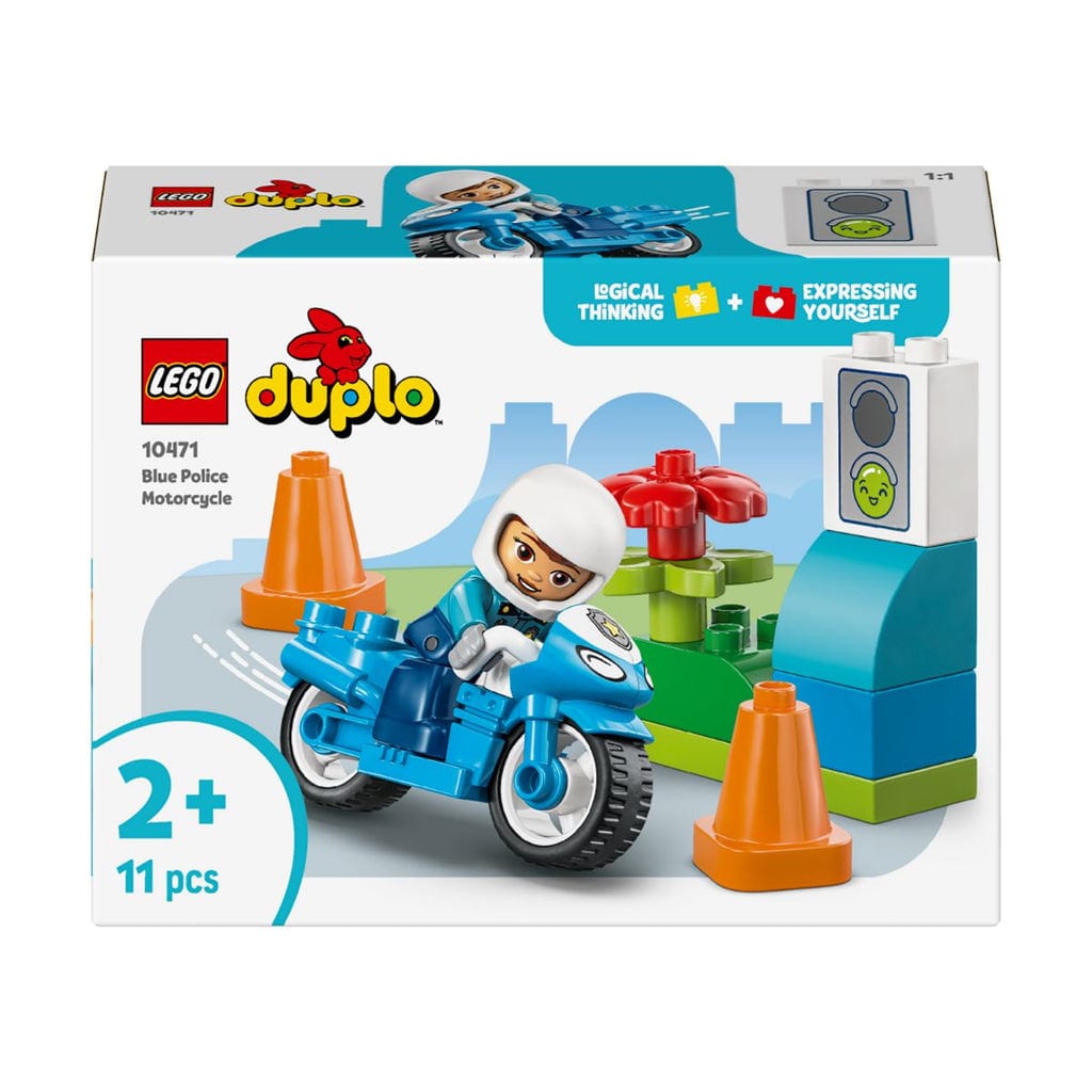 樂高與益智玩具:  藍色警察摩托車 LEGO DUPLO 10471 (11 件) 