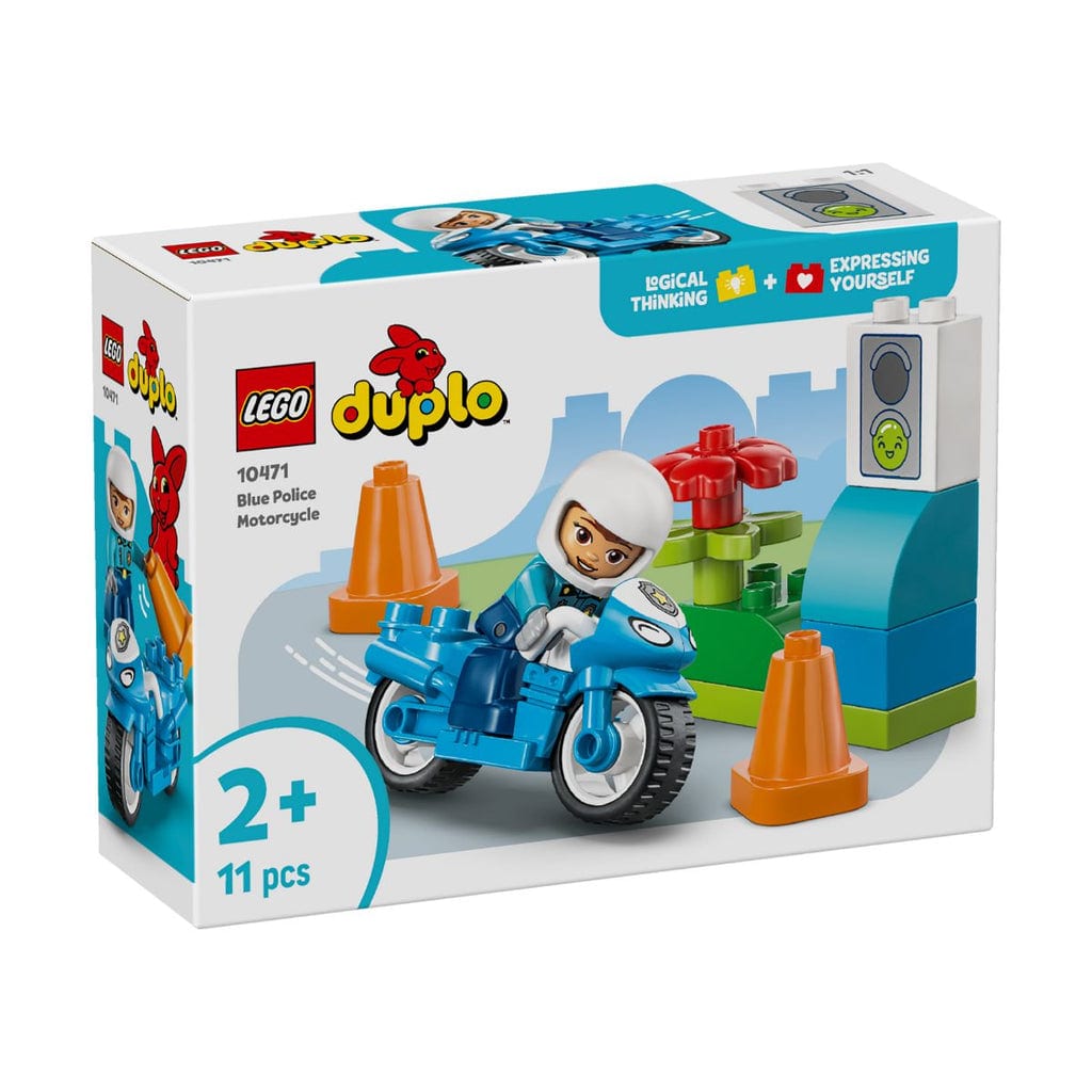 Đồ Chơi Lắp Ráp Xe Mô Tô Cảnh Sát Xanh Dương LEGO DUPLO 10471 (11 chi tiết) 