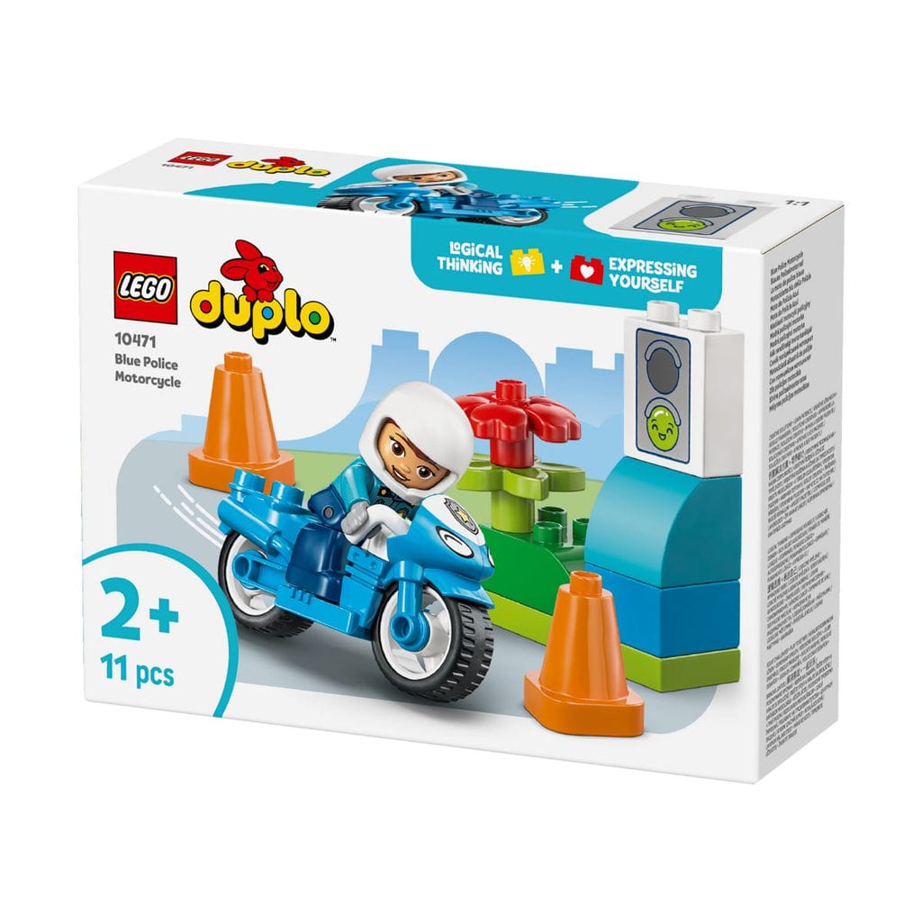  Đồ Chơi Lắp Ráp Xe Mô Tô Cảnh Sát Xanh Dương LEGO DUPLO 10471 (11 chi tiết) 