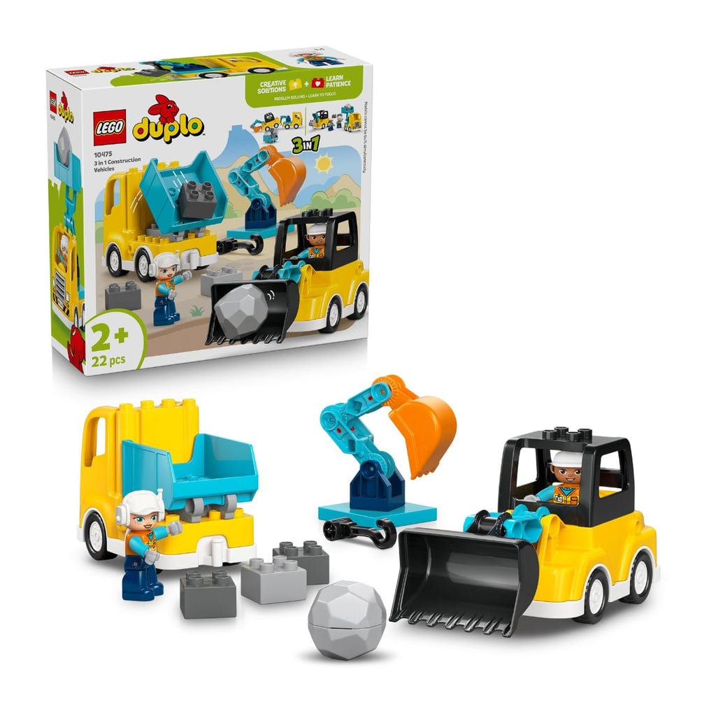 樂高與益智玩具:  3合1：工程車 LEGO DUPLO 10475 (22 件) 