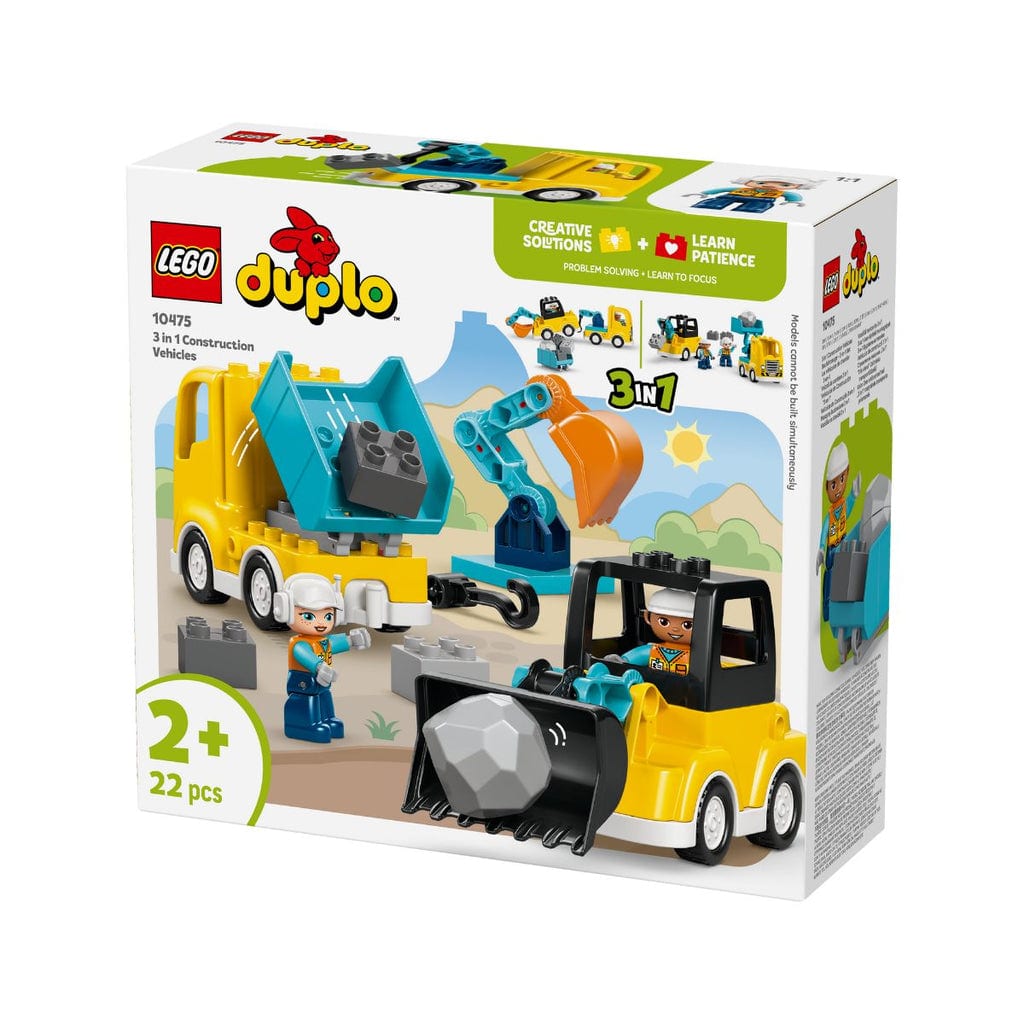  Đồ Chơi Lắp Ráp 3 Trong 1: Xe Công Trình LEGO DUPLO 10475 (22 chi tiết) 