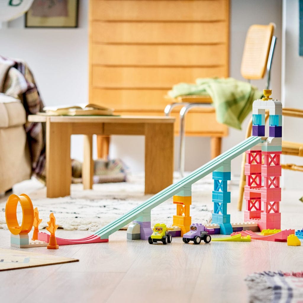  Đồ Chơi Lắp Ráp Bộ Đường Đua Với Phương Tiện 3 Trong 1 LEGO DUPLO 10478 (111 chi tiết) 