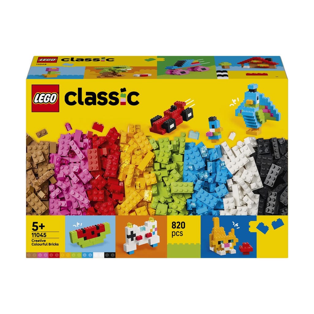 樂高與益智玩具:  創意彩色拼裝磚塊玩具 LEGO CLASSIC 11045 (820個零件) 