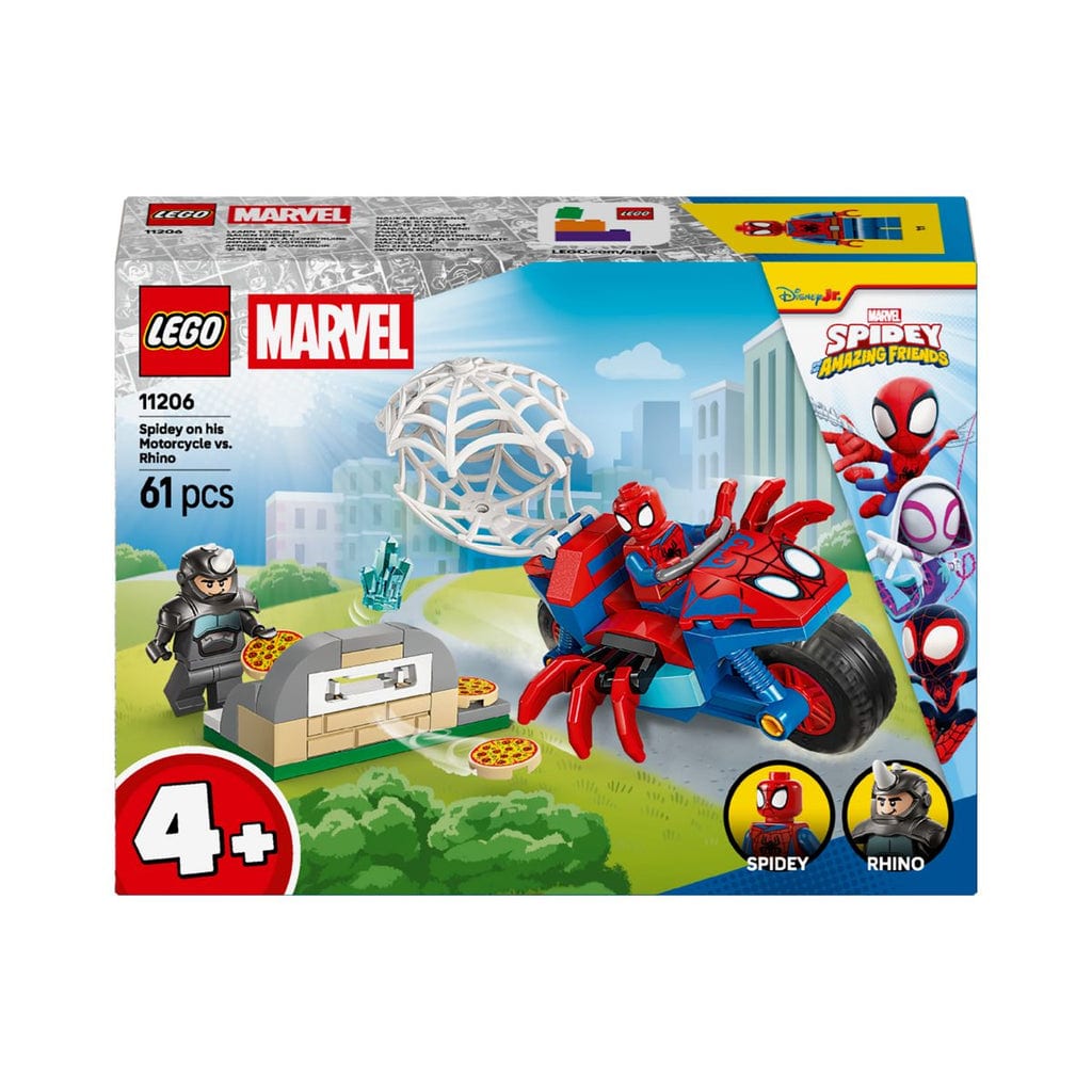 樂高與益智玩具:  蜘蛛俠對抗犀牛拼裝玩具 LEGO SPIDEY 11206 (61個零件) 