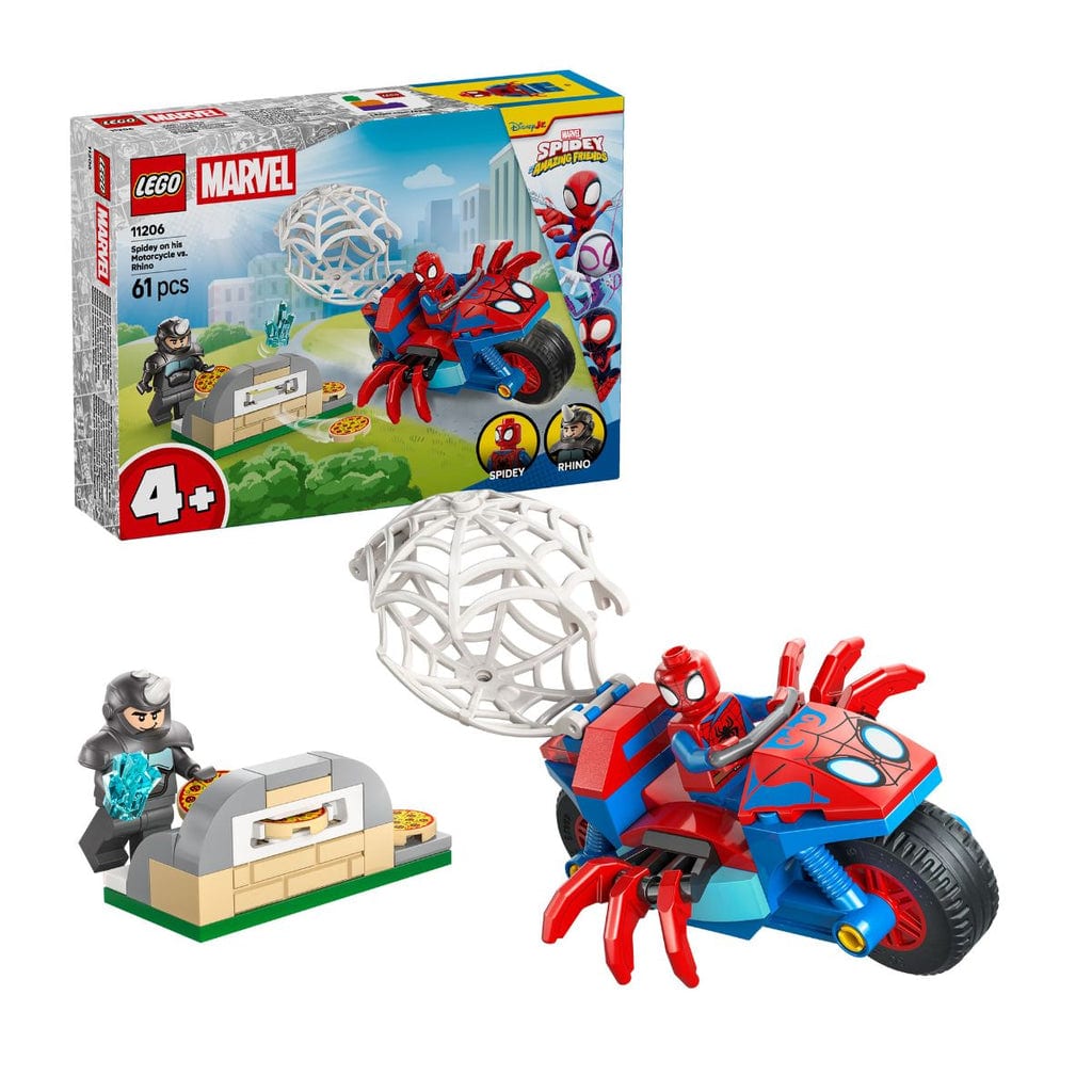 樂高與益智玩具:  蜘蛛俠對抗犀牛拼裝玩具 LEGO SPIDEY 11206 (61個零件) 