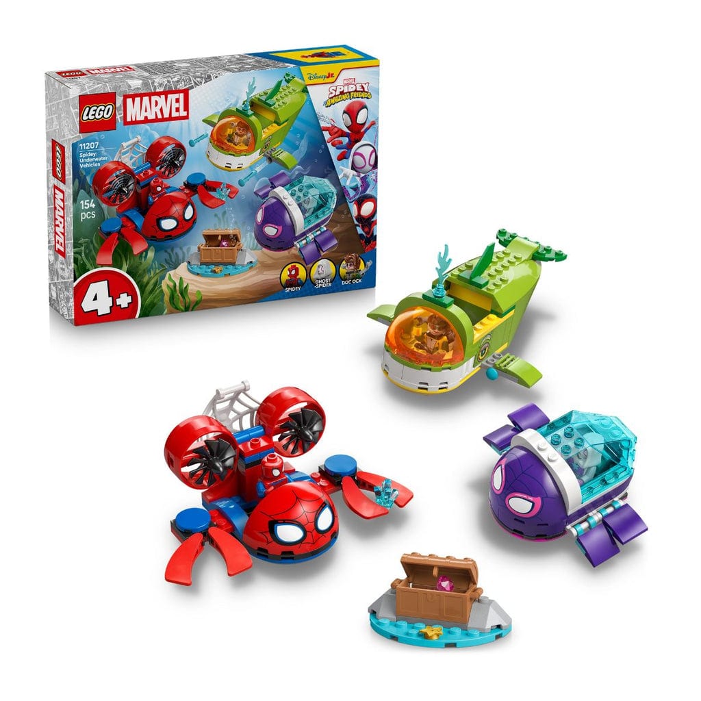 樂高與益智玩具:  蜘蛛俠與水下交通工具 LEGO SPIDEY 11207 (154 件) 