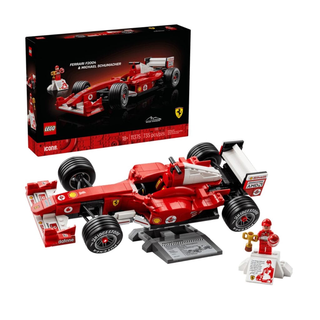 樂高與益智玩具:  樂高ICON Ferrari F2004賽車與車手邁克爾·舒馬赫11375（735個零件） 