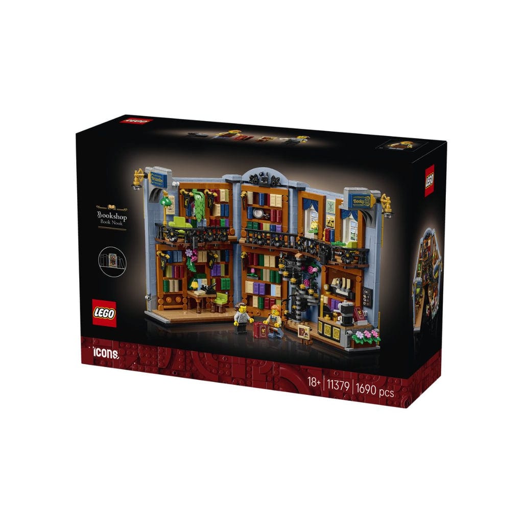  Jouet de construction Modèle de coin livre (Book Nook) - Librairie LEGO ICONS 11379 (1690 pièces) 