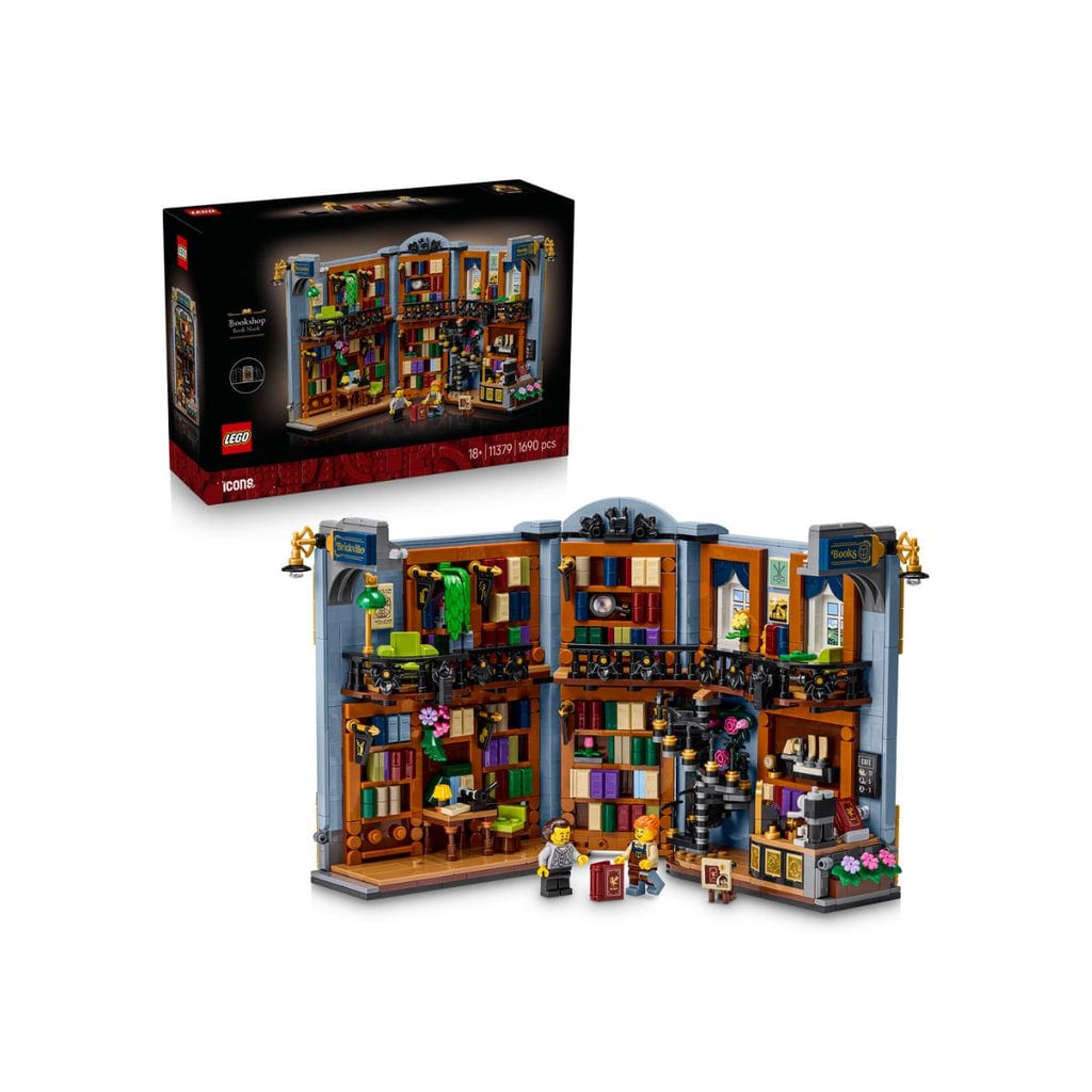 LEGO et jouets éducatifs:  Jouet de construction Modèle de coin livre (Book Nook) - Librairie LEGO ICONS 11379 (1690 pièces) 
