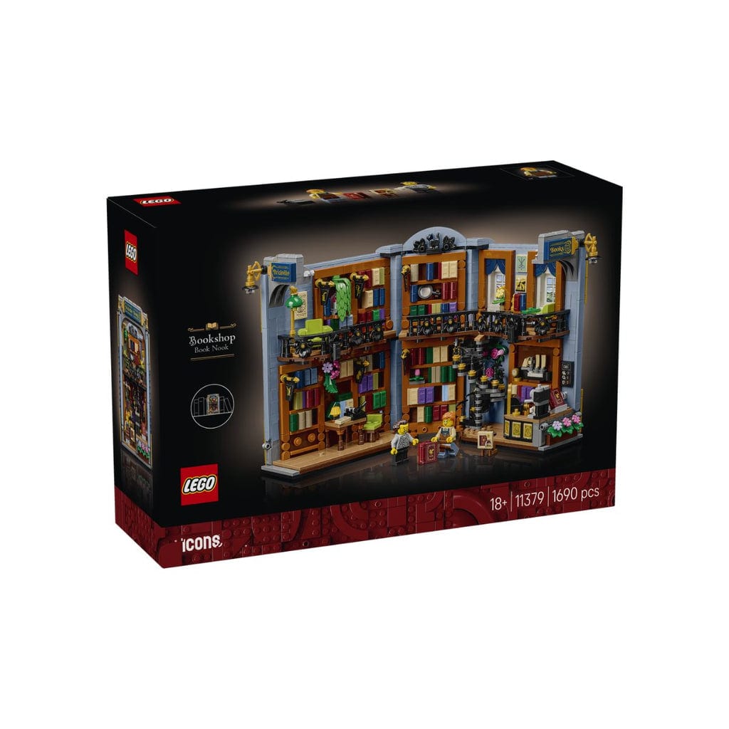  Jouet de construction Modèle de coin livre (Book Nook) - Librairie LEGO ICONS 11379 (1690 pièces) 
