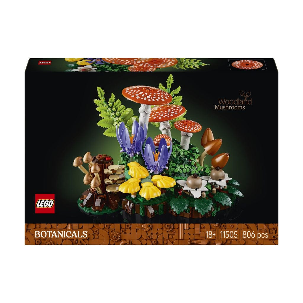 樂高與益智玩具:  樂高植物系列可愛森林蘑菇拼裝玩具11505（806個零件） 