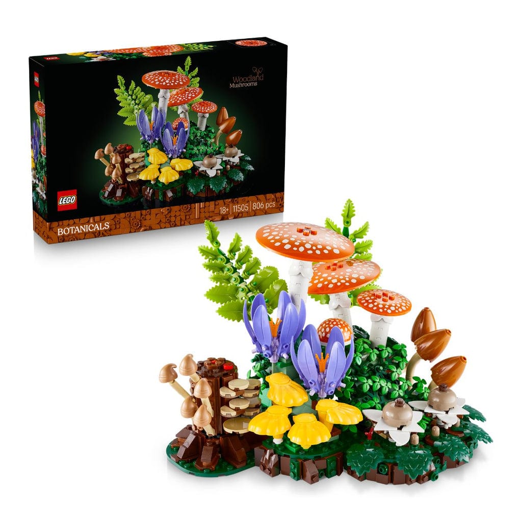 樂高與益智玩具:  樂高植物系列可愛森林蘑菇拼裝玩具11505（806個零件） 