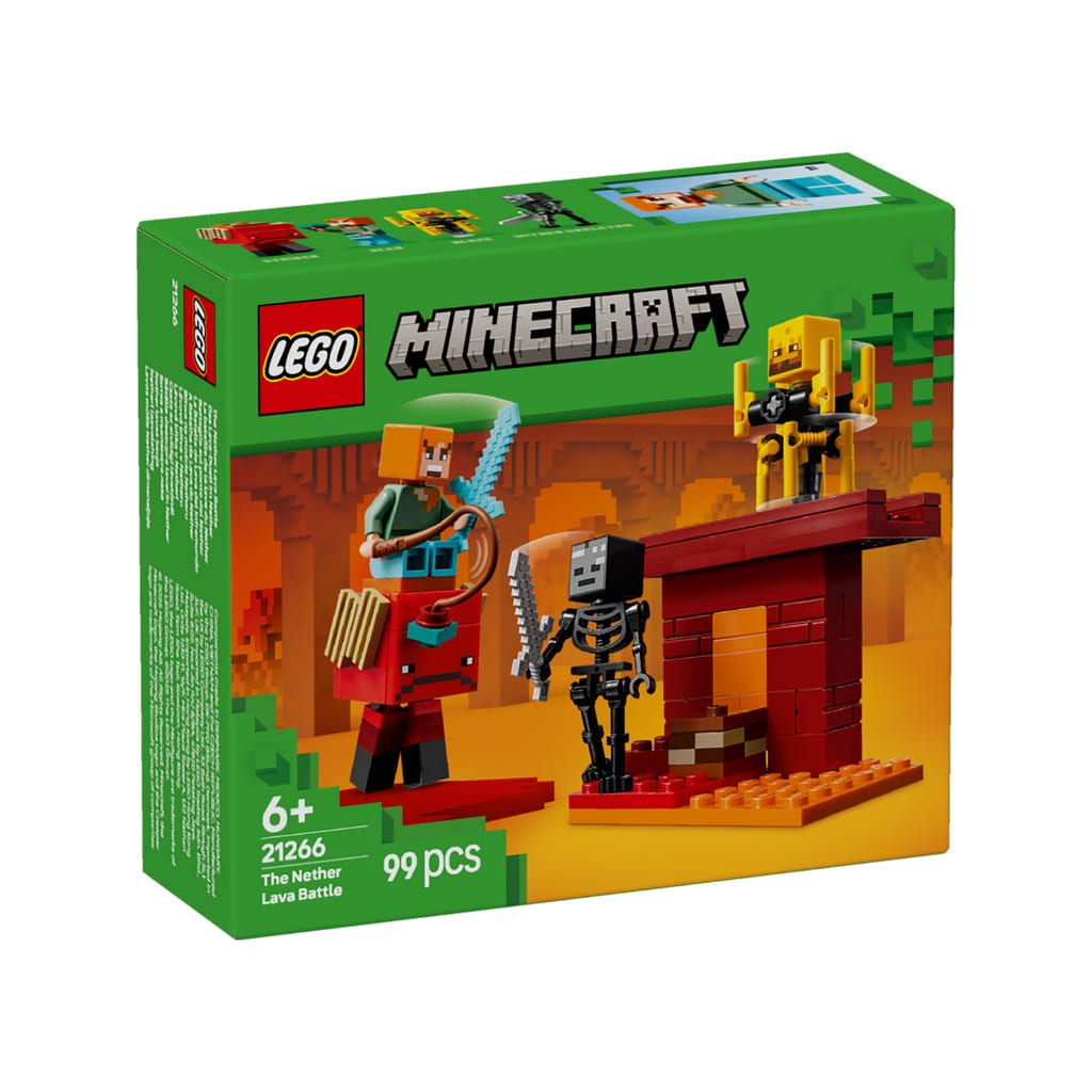 樂高與益智玩具:  地獄熔岩戰鬥拼裝玩具 LEGO MINECRAFT 21266 (99 件) 