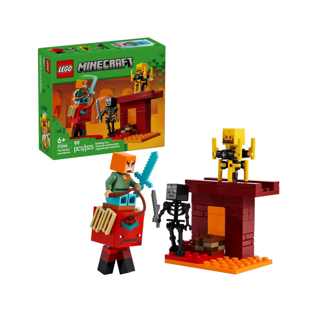 樂高與益智玩具:  地獄熔岩戰鬥拼裝玩具 LEGO MINECRAFT 21266 (99 件) 