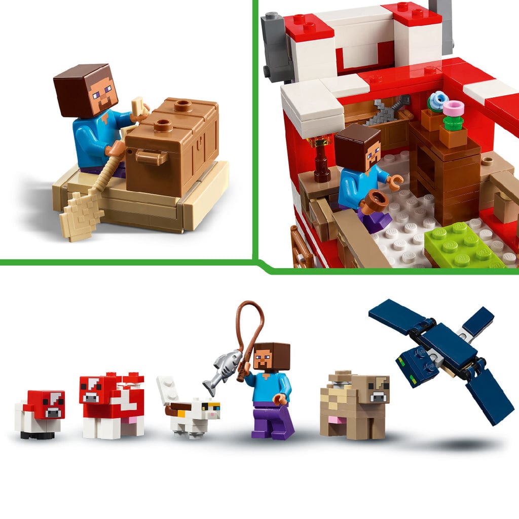  Đồ Chơi Lắp Ráp Ngôi Nhà Của Những Chú Bò Nấm LEGO MINECRAFT 21270 (500 chi tiết) 
