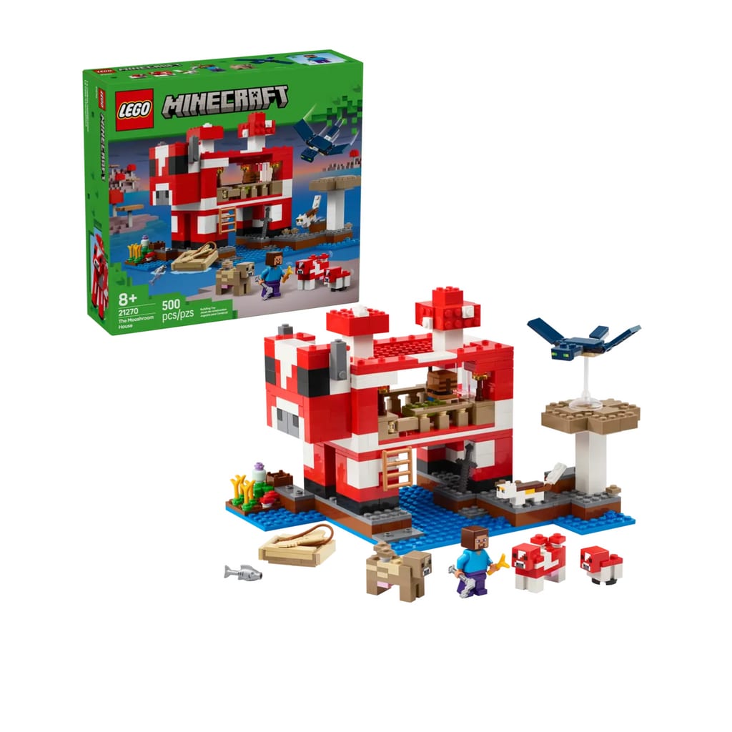 樂高與益智玩具:  蘑菇牛的房子拼裝玩具 LEGO MINECRAFT 21270 (500 件) 