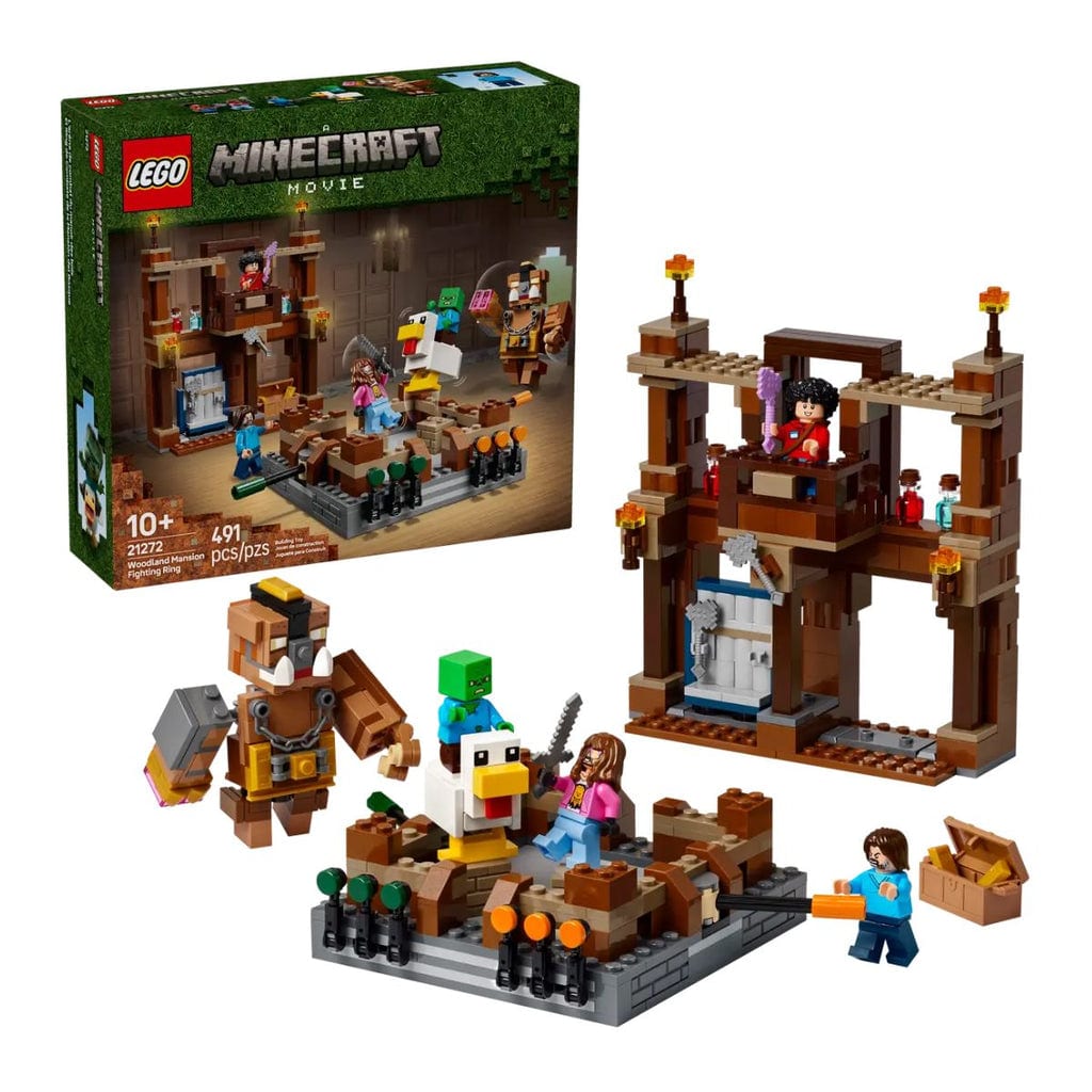 樂高與益智玩具:  森林大廈戰鬥場拼裝玩具 LEGO MINECRAFT 21272 (491 件) 