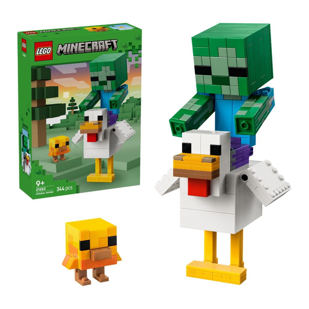 樂高與益智玩具:  雞騎士拼裝玩具 LEGO MINECRAFT 21582 (344個零件) 