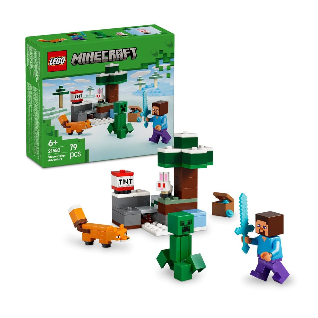 樂高與益智玩具:  史蒂夫的泰加森林冒險 LEGO MINECRAFT 21583 (79 件) 