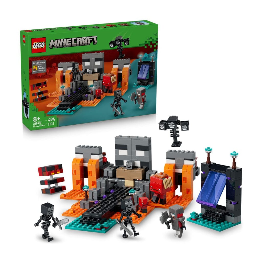 樂高與益智玩具:  與凋零者的戰鬥拼裝玩具 LEGO MINECRAFT 21590 (494個零件) 