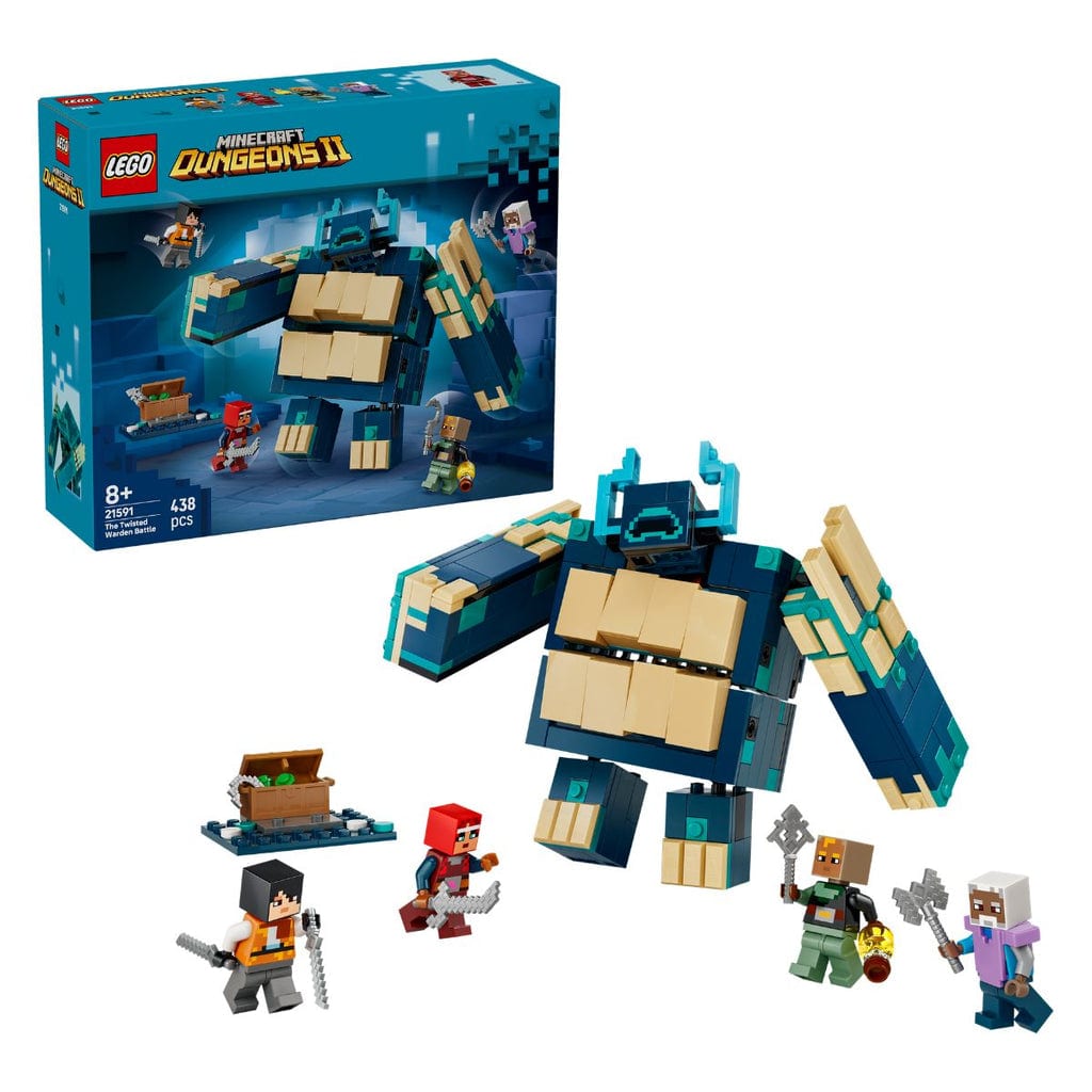 樂高與益智玩具:  與變異守衛的戰鬥拼裝玩具 LEGO MINECRAFT 21591 (438個零件) 