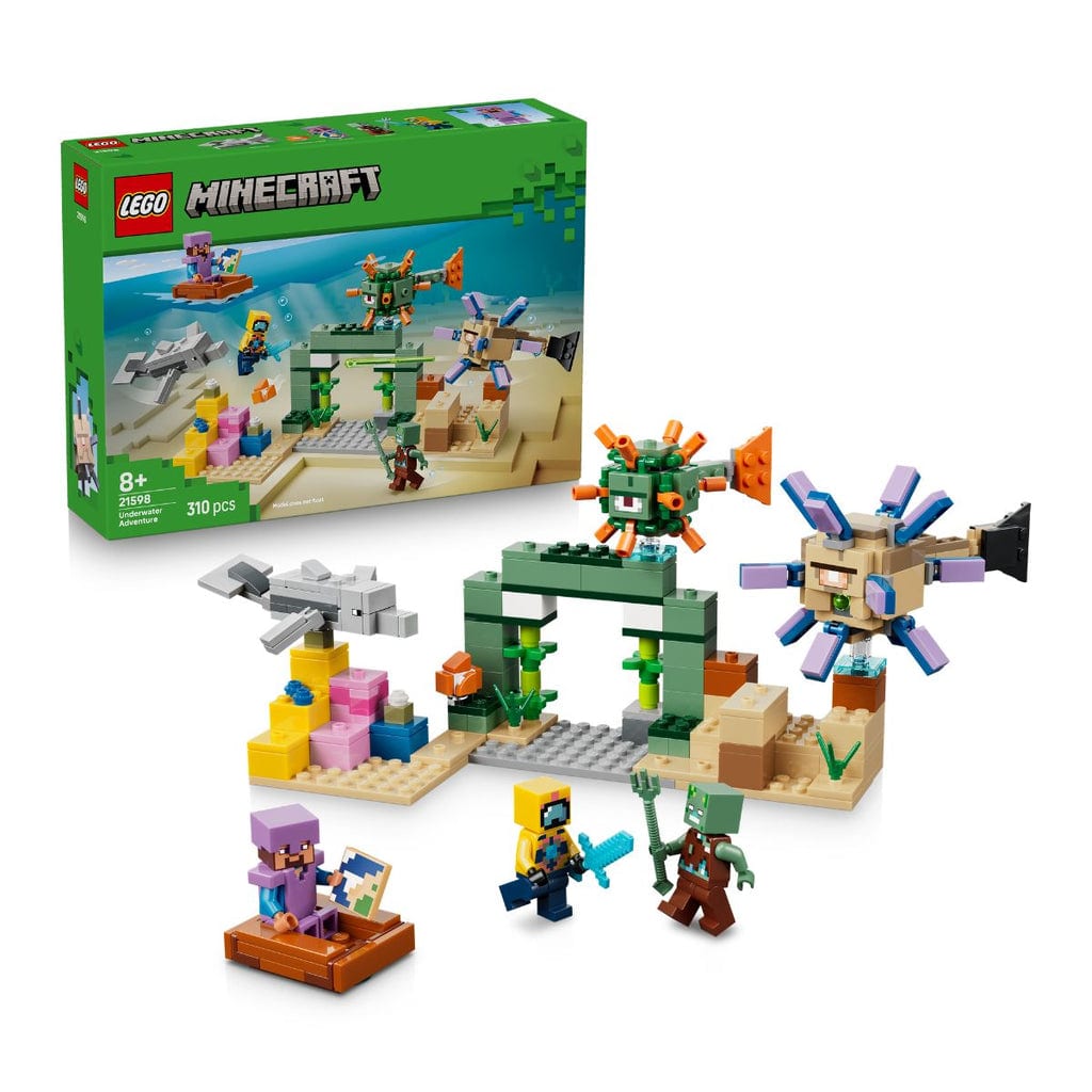 樂高與益智玩具:  海洋冒險拼裝玩具 LEGO MINECRAFT 21598 (310個零件) 