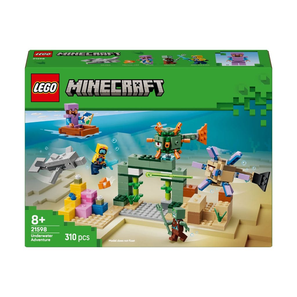 樂高與益智玩具:  海洋冒險拼裝玩具 LEGO MINECRAFT 21598 (310個零件) 