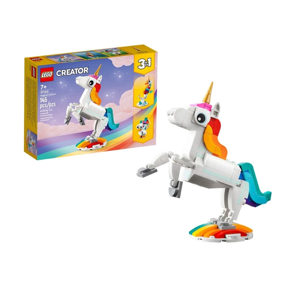 樂高與益智玩具:  彩色獨角獸拼裝玩具 LEGO CREATOR 31140 (145 件) 