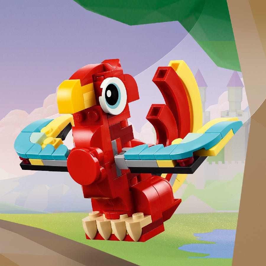  Đồ Chơi Lắp Ráp Rồng đỏ may mắn LEGO CREATOR 31145 (149 chi tiết) 
