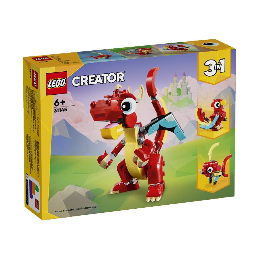 樂高與益智玩具:  幸運紅龍拼裝玩具 LEGO CREATOR 31145 (149 件) 