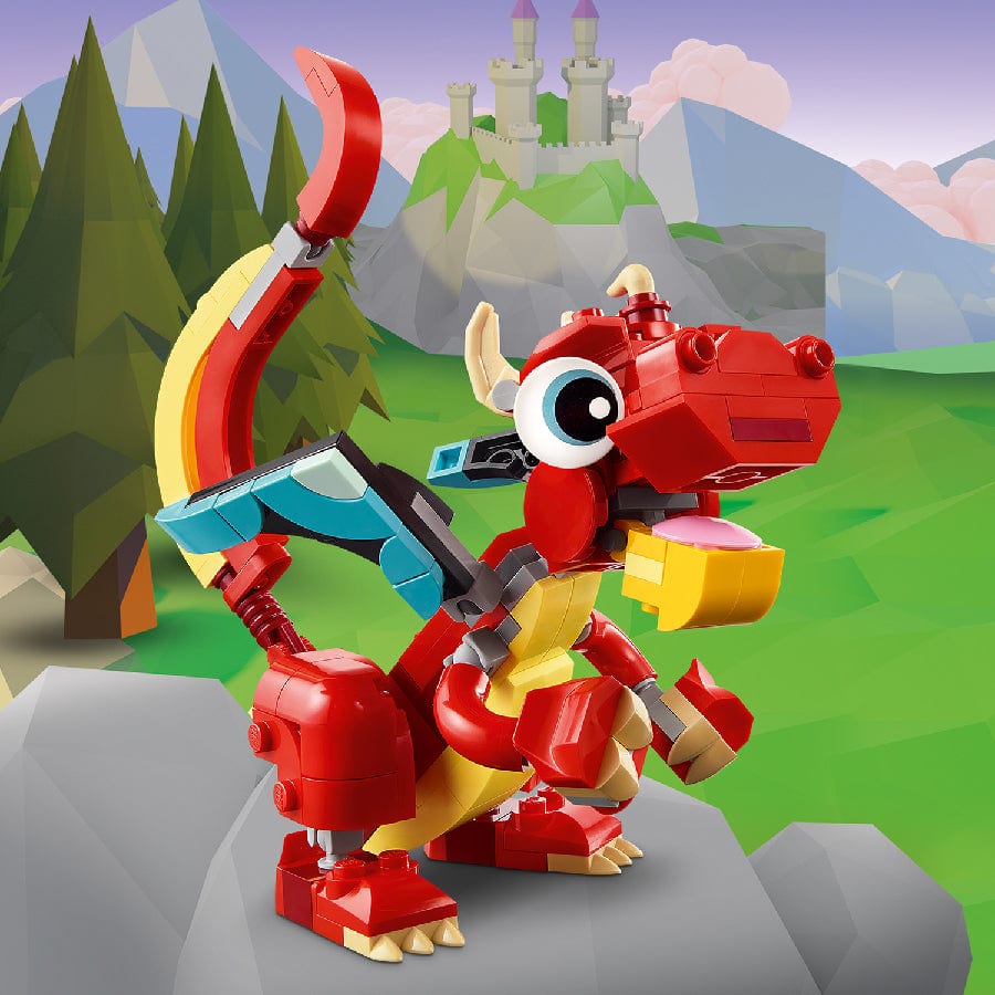  Đồ Chơi Lắp Ráp Rồng đỏ may mắn LEGO CREATOR 31145 (149 chi tiết) 