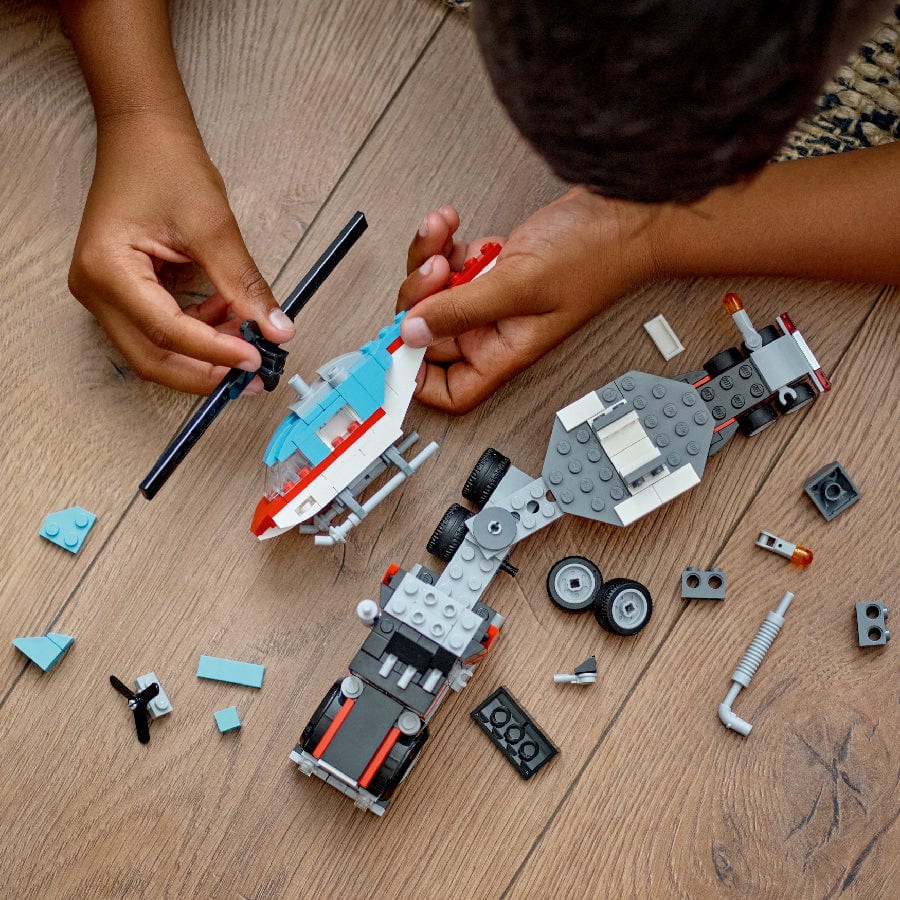  Đồ Chơi Lắp Ráp Xe tải vận chuyển trực thăng LEGO CREATOR 31146 (270 chi tiết) 