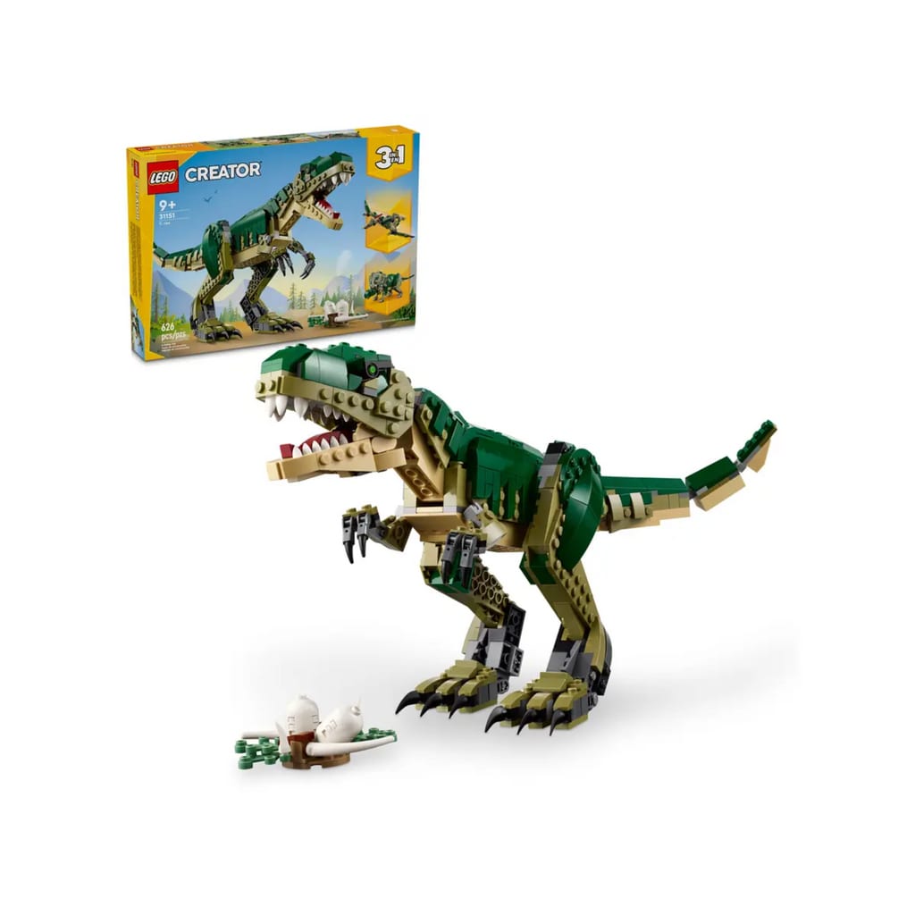 樂高與益智玩具:  霸王龍模型拼裝玩具 LEGO CREATOR 31151 (626 件) 