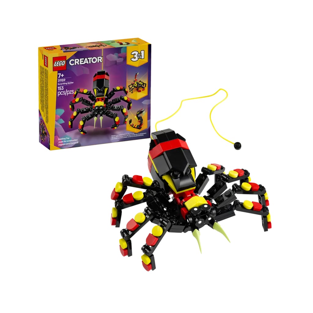 樂高與益智玩具:  野生動物拼裝玩具：奇怪的蜘蛛 LEGO CREATOR 31159 (153 件) 