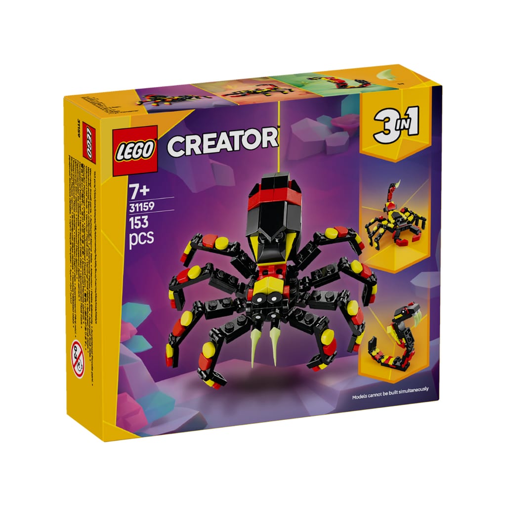 樂高與益智玩具:  野生動物拼裝玩具：奇怪的蜘蛛 LEGO CREATOR 31159 (153 件) 
