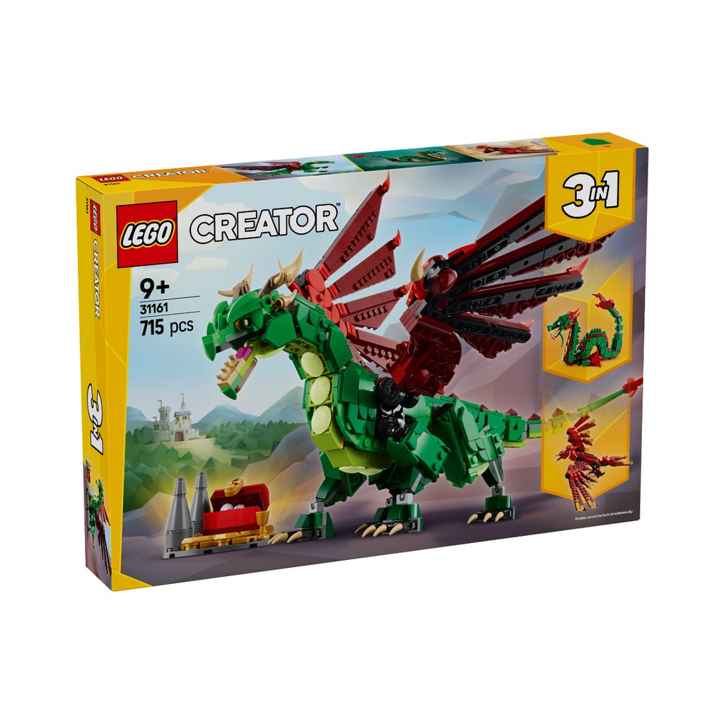 樂高與益智玩具:  中世紀龍拼裝玩具 LEGO CREATOR 31161 (715 件) 