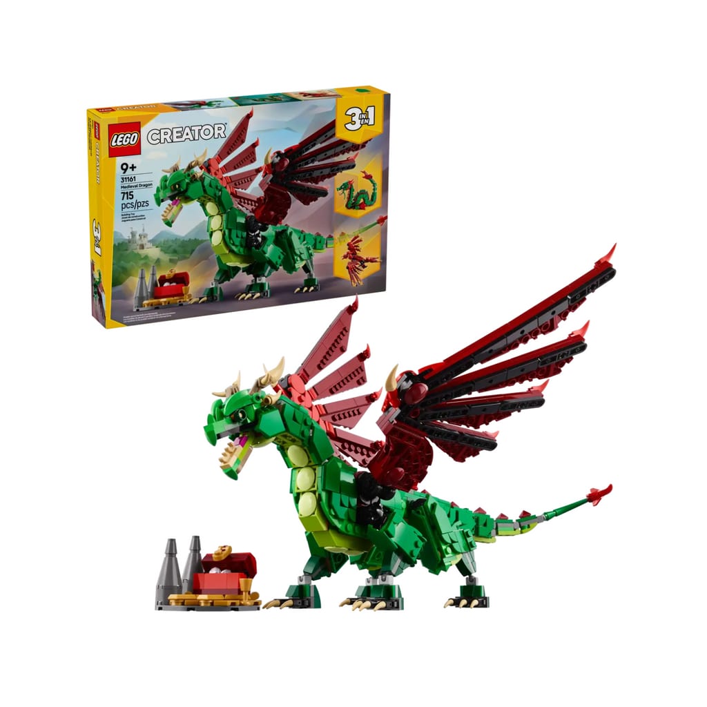 樂高與益智玩具:  中世紀龍拼裝玩具 LEGO CREATOR 31161 (715 件) 