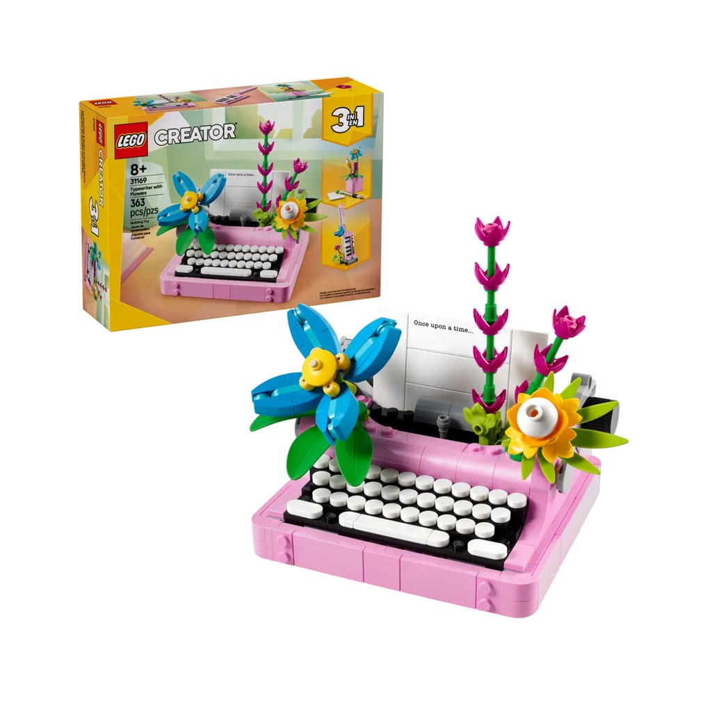 樂高與益智玩具:  打字機和花拼裝玩具 LEGO CREATOR 31169 (363 件) 