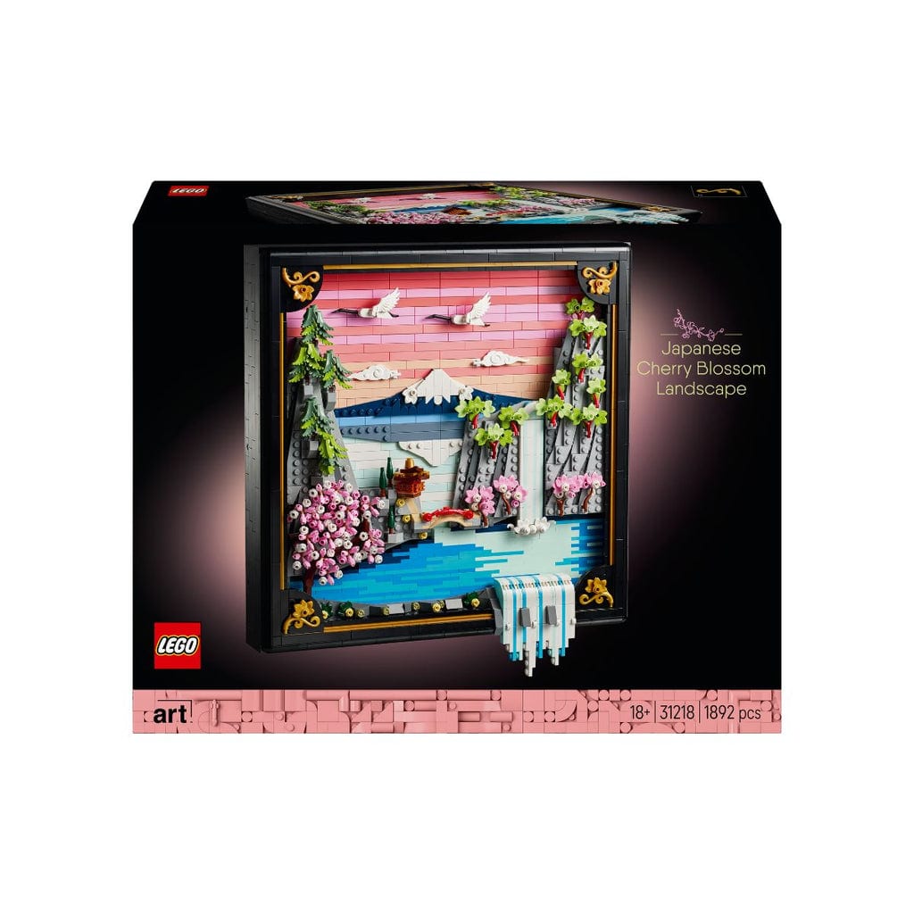 樂高與益智玩具:  日本櫻花場景拼裝玩具 LEGO ART 31218 (1892個零件) 