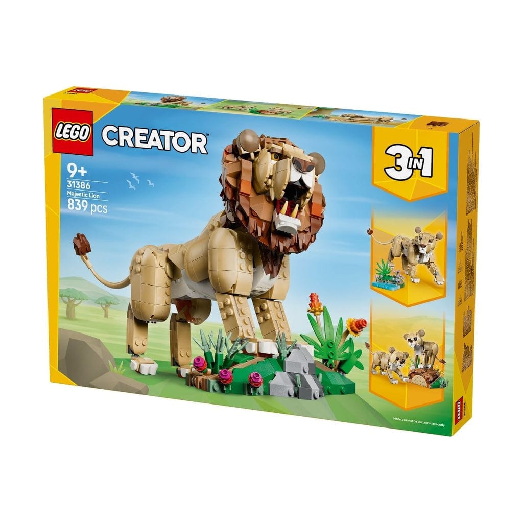  Đồ Chơi Lắp Ráp Động Vật Hoang Dã: Sư Tử Oai Phong LEGO CREATOR 31386 (839 chi tiết) 