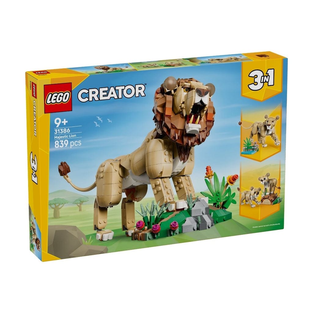  Đồ Chơi Lắp Ráp Động Vật Hoang Dã: Sư Tử Oai Phong LEGO CREATOR 31386 (839 chi tiết) 