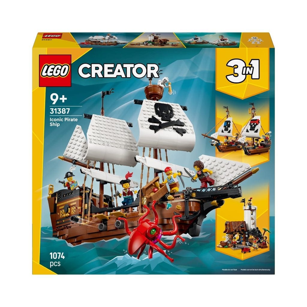 樂高與益智玩具:  海盜船拼裝玩具 LEGO CREATOR 31387 (1074個零件) 