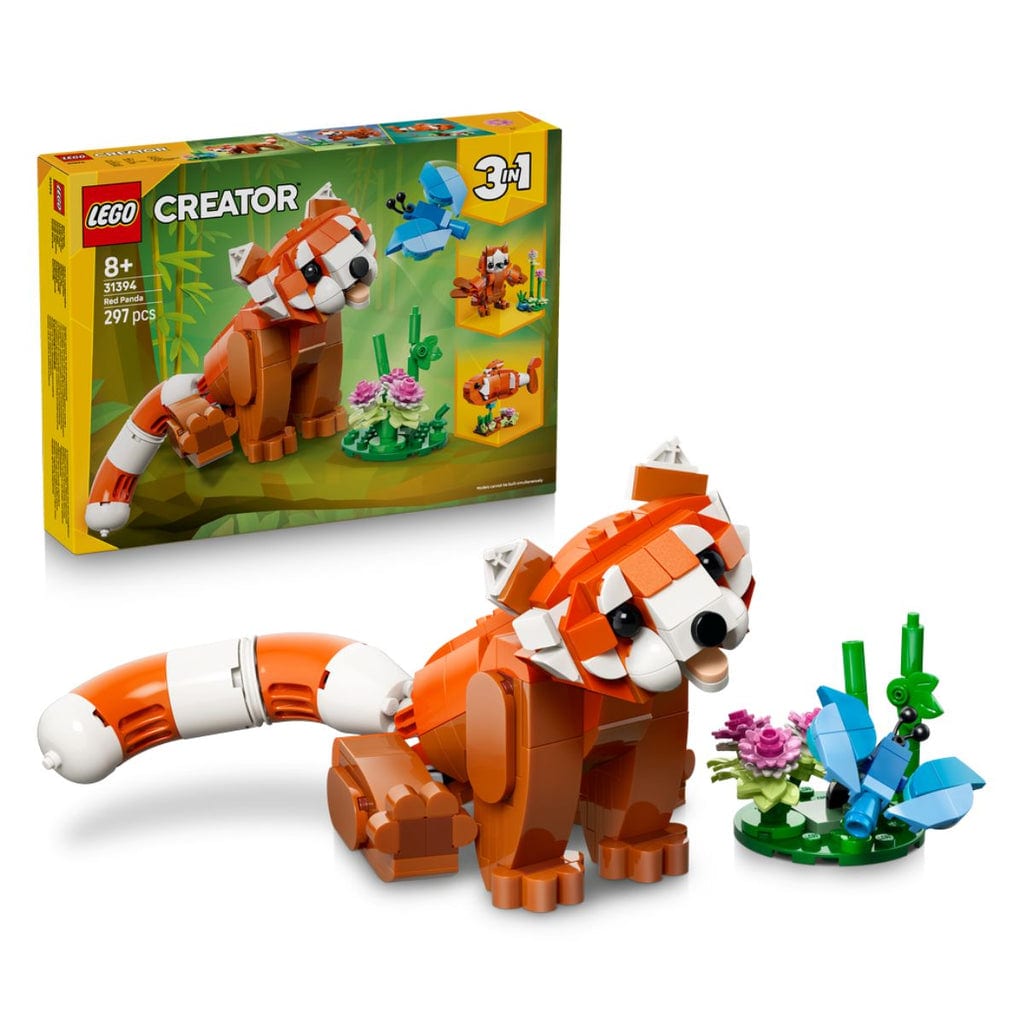 樂高與益智玩具:  可愛紅熊貓3合1拼裝玩具 LEGO CREATOR 31394 (297個零件) 