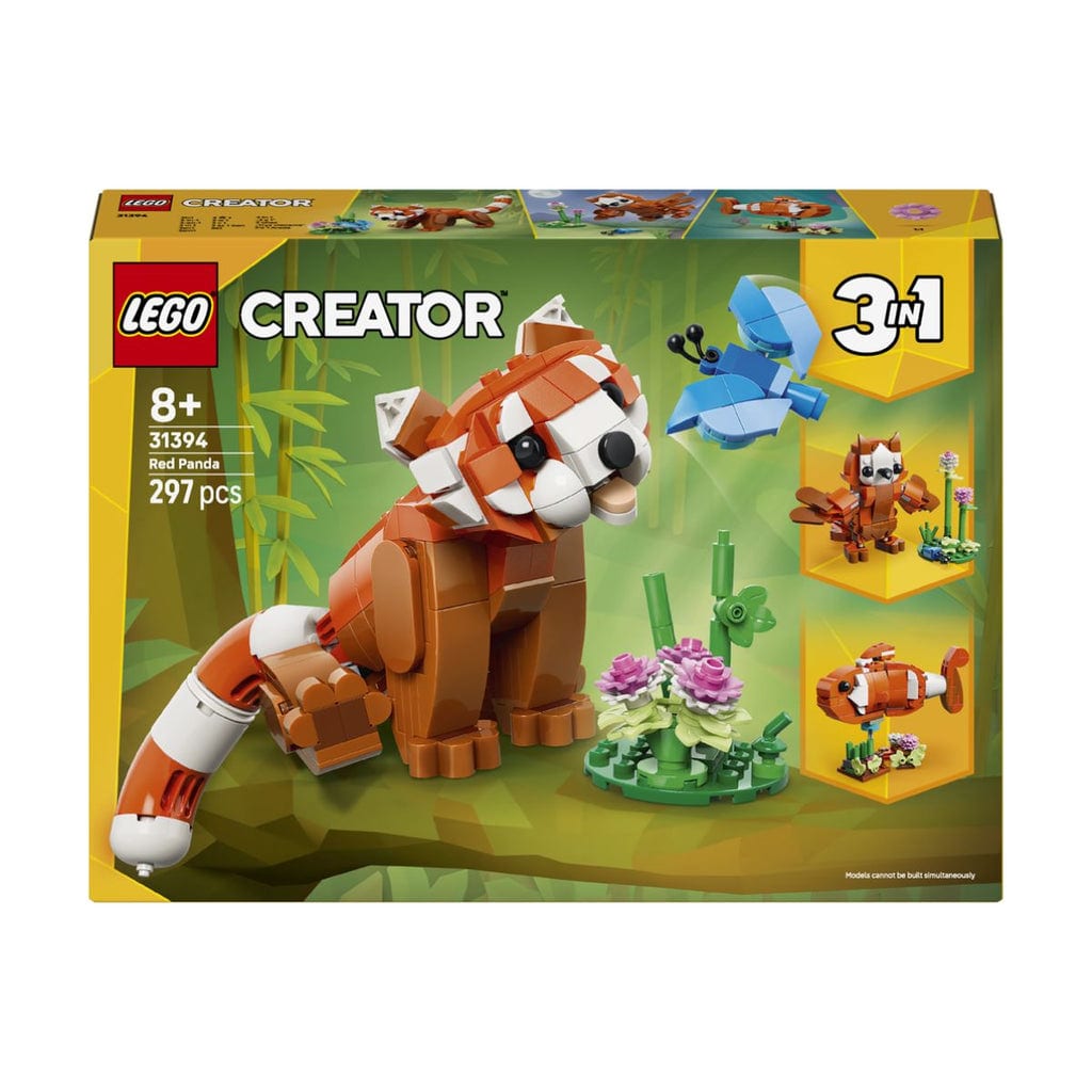 樂高與益智玩具:  可愛紅熊貓3合1拼裝玩具 LEGO CREATOR 31394 (297個零件) 