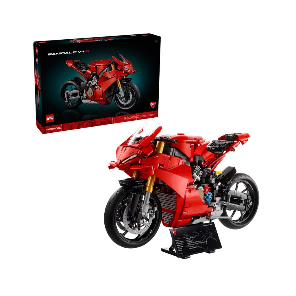 樂高與益智玩具:  Ducati 摩托車拼裝玩具 LEGO TECHNIC 42202 (1603 件) 