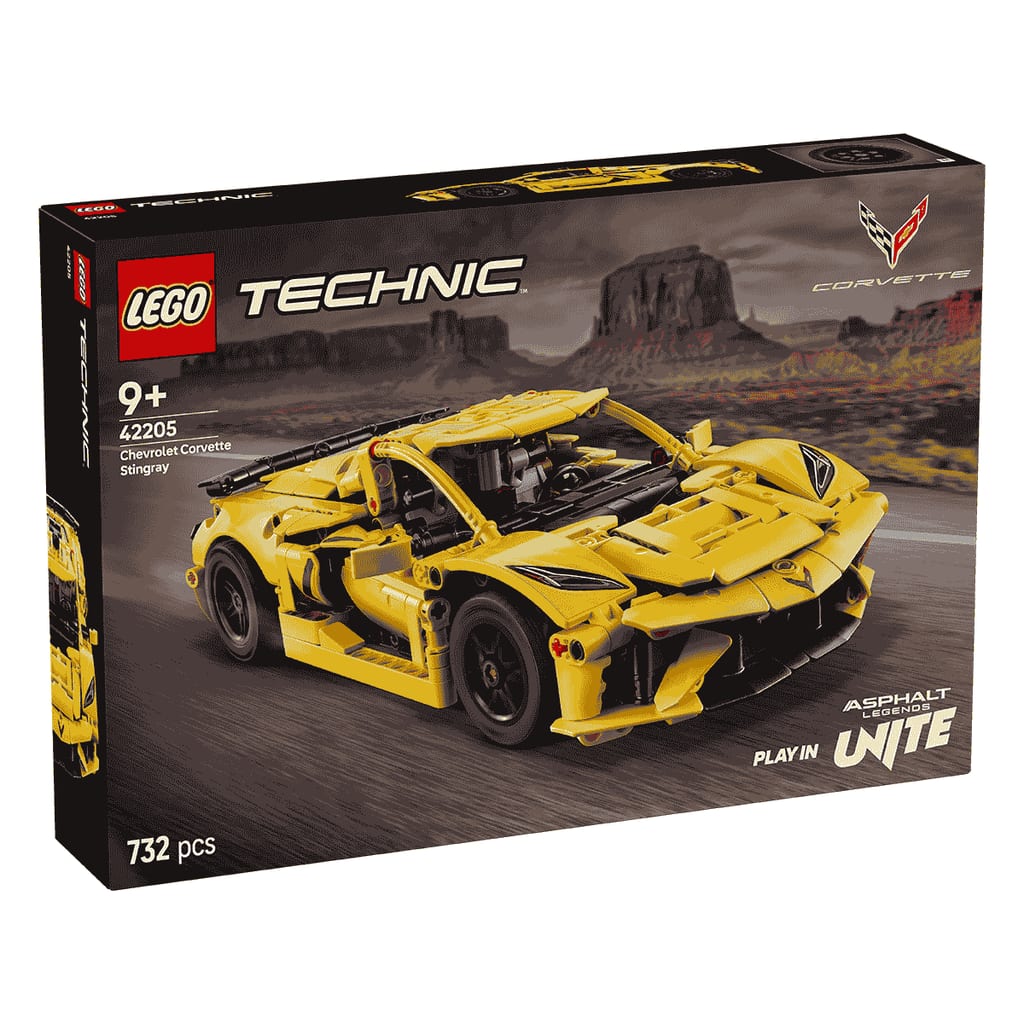 樂高與益智玩具:  超跑 Chevrolet Corvette Stingray 拼裝玩具 LEGO TECHNIC 42205 (732 件) 