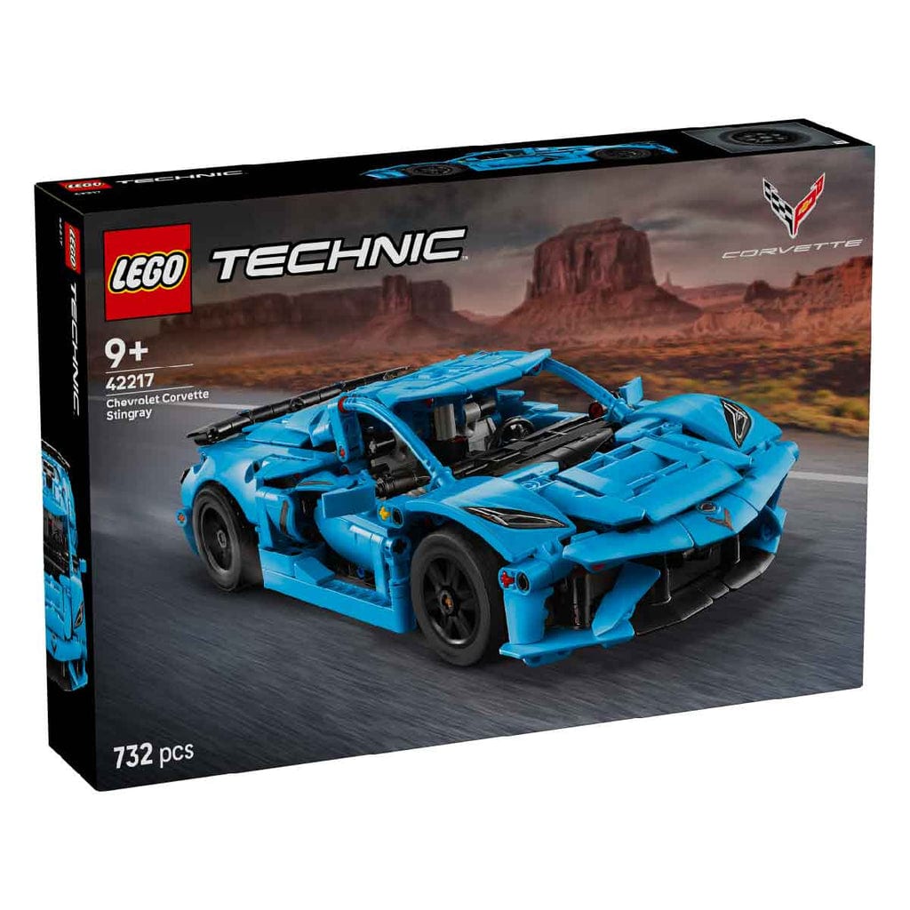 樂高與益智玩具:  藍色科爾維特跑車 LEGO TECHNIC 42217-LG (732個零件) 
