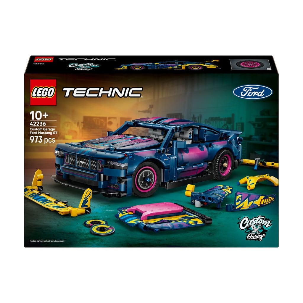 樂高與益智玩具:  個性化車庫的福特野馬GT拼裝玩具 LEGO TECHNIC 42236 (973個零件) 