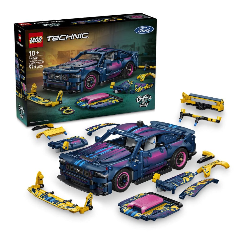 樂高與益智玩具:  個性化車庫的福特野馬GT拼裝玩具 LEGO TECHNIC 42236 (973個零件) 