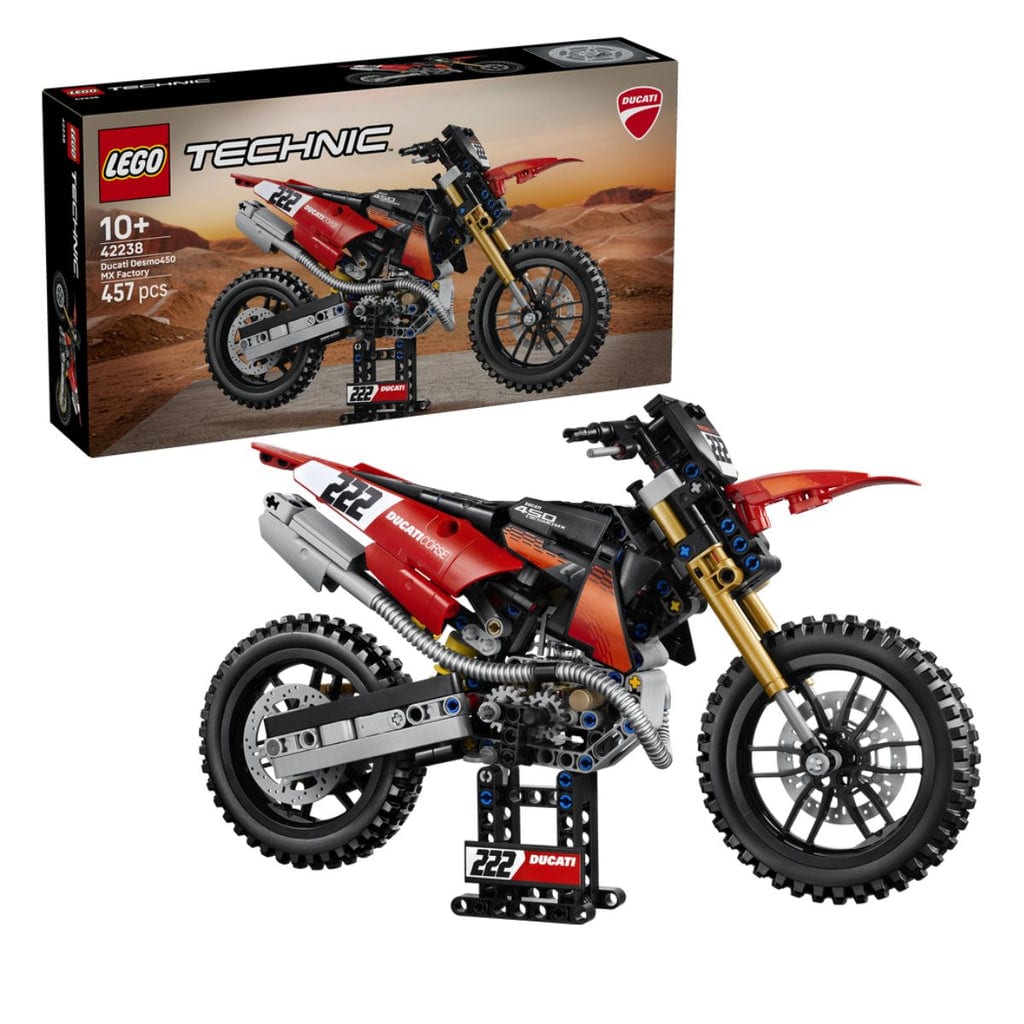 樂高與益智玩具:  杜卡迪Desmo450 MX工廠摩托車 LEGO TECHNIC 42238 (457個細節) 